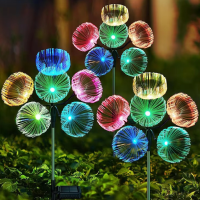 Factory wholesale waterproof LED solar fiber optic jellyfish lights and solar decorative lights. - 1-499
