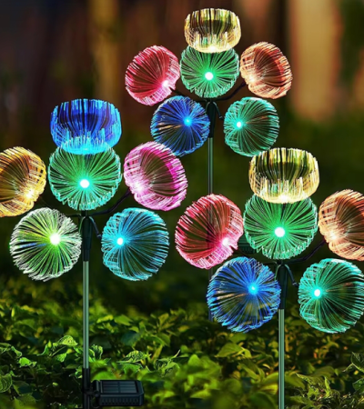 Factory wholesale waterproof LED solar fiber optic jellyfish lights and solar decorative lights. - 1-499