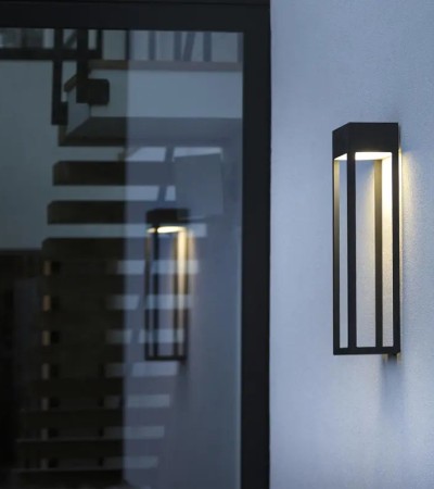 Leds arriba y abajo interior exterior lámpara soporte montaje lámpara de pared - blanco