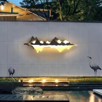 Hot black outdoor waterproof garden stone wall lamp