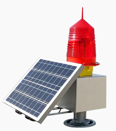 Aviation solar navigation LED flashing crane tower obstruction beacon marine lantern warning light