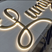 Customized LED Stainless Steel Crystal 3D Letter Lights for Outdoor Doorplates and Wall Advertising