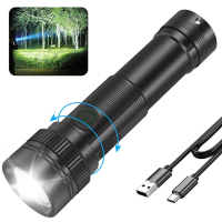 10000 - Watt High - Power Long - Range Zoomable and Focusable Rechargeable Flashlight - 500—999