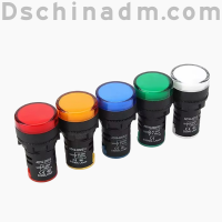 Directly shipped from the factory. AD16-22DS, panel-mounted, 22-millimeter light-emitting diode (LED). Applicable for AC and DC with voltages of 6V, 12V, 48V, 110V, 220V, 380V. Used as a signal indicator light for equipment, LED indicator light. - 500-1000