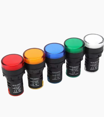 Directly shipped from the factory. AD16-22DS, panel-mounted, 22-millimeter light-emitting diode (LED). Applicable for AC and DC with voltages of 6V, 12V, 48V, 110V, 220V, 380V. Used as a signal indicator light for equipment, LED indicator light. - 500-1000