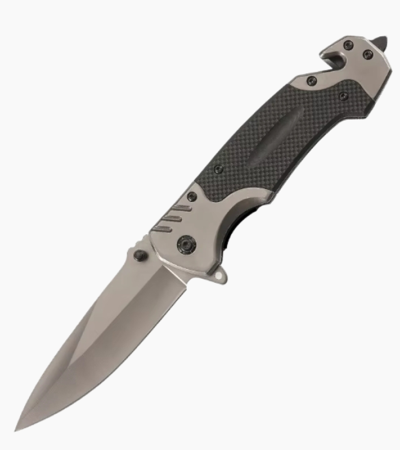 Factory wholesale custom outdoor hunting knives, folding knives with G10 handles, equipped with cutting ropes, and camping survival knives with window-breaking functions.