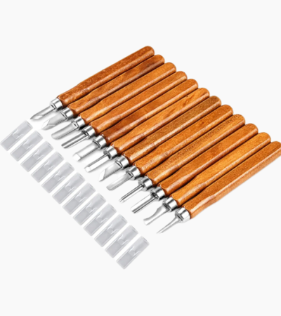 Factory wholesale carbon steel sculpture knives, 12PCS wood carving knife set, DIY sculpture for woodworking experts and beginners.  - 1-99