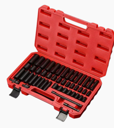 Box Professional Tool Combination Spanner Hand Impact Set Vanadium Socket Auto Repair Ratchet Socket Kit Hardware Bit Wrench - 50-999
