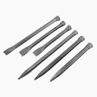 Factory wholesale hexagonal bar chisels, masonry chisels, tools with pointed and flat ends, available in multiple specifications for stone - chiseling. - 10-99