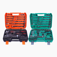Factory wholesale Combined socket ratchet wrench for machine and auto repair, vehicle tool bit and quick connecting rod