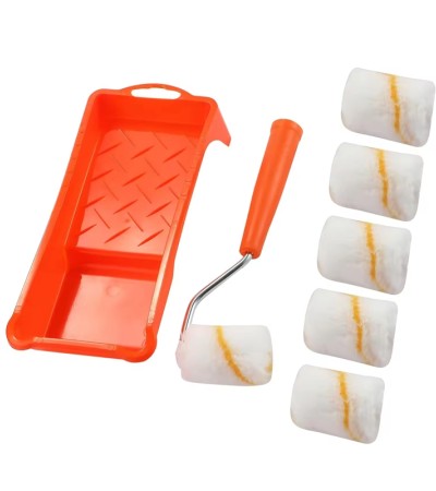 2-inch Small Fine Paint Roller Kit with Tray