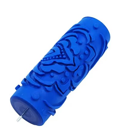 5-inch Embossed Flower Pattern Paint Roller, DIY Paint Roller and Painting Brush Tool