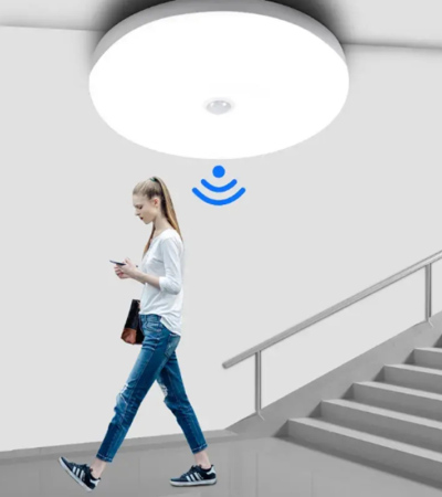 Factory wholesale intelligent LED ceiling lights with motion sensors. 12W and 18W industrial LED lights, suitable for 110V and 220V. Intelligent PIR sensor lighting, modern LED ceiling lights.  - 100-499