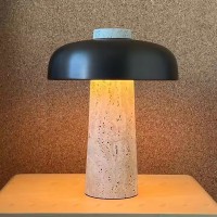 Modern design Nordic creative home Yellow cave stone Shingle Frost unique moon decoration Bedside lamp LED lamp