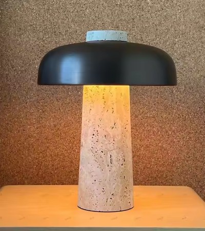 Modern design Nordic creative home Yellow cave stone Shingle Frost unique moon decoration Bedside lamp LED lamp
