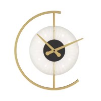 Moderno lujo decoración del hogar creativo reloj oro nórdico bedside wall lamp