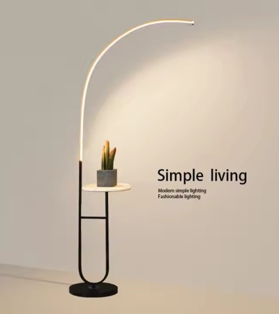Modern creative luminous drum type aluminum diode floor lamp